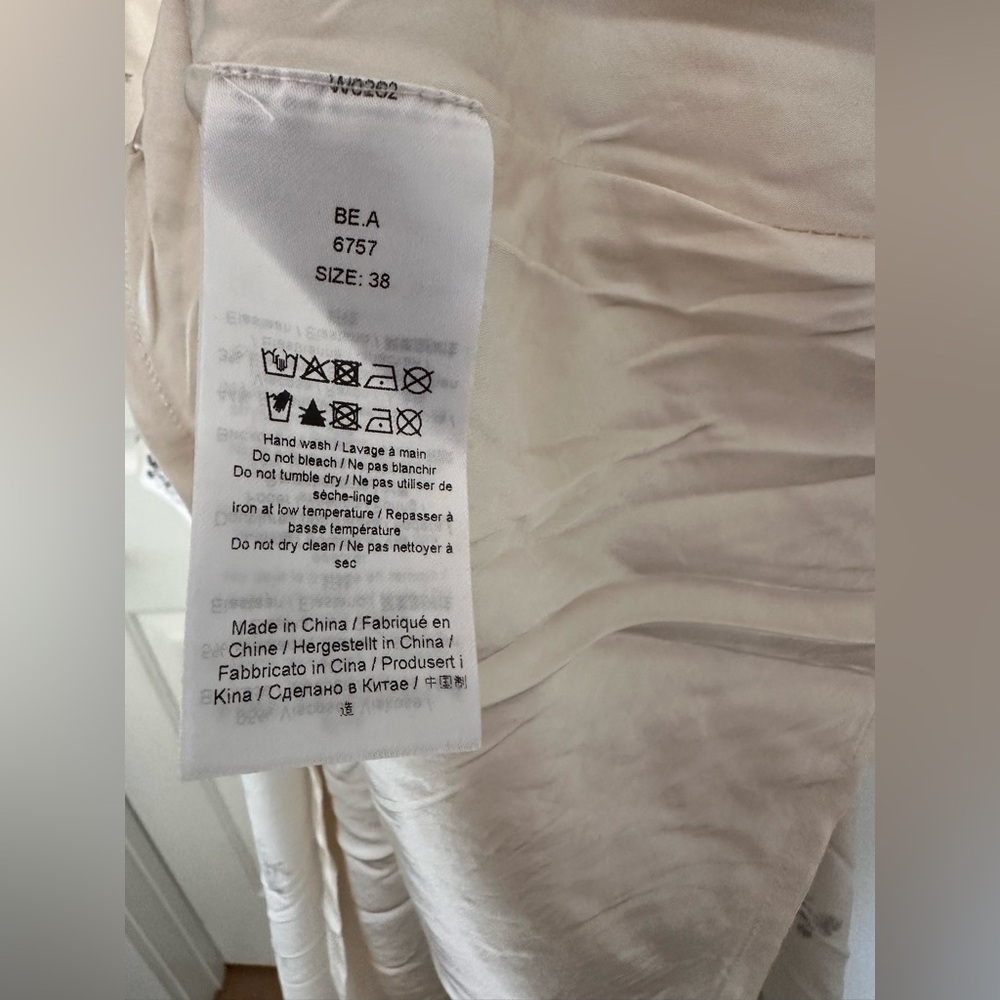 Ganni White Satin Gathered Dress - Size 38/US 6, $495 usd - Picture 12 of 13